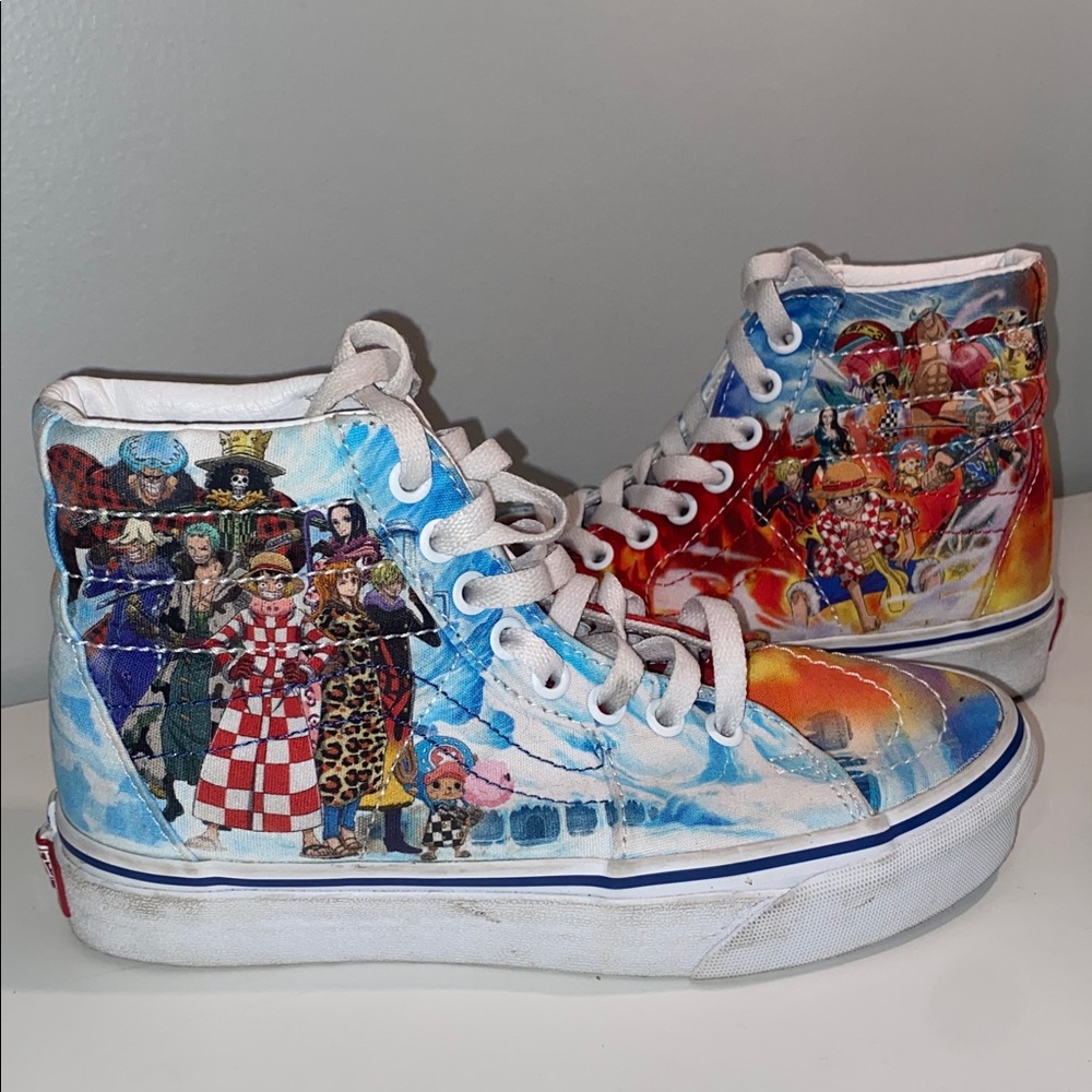 Vans Limited Edition! One Piece Sk8-Hi Punk Hazard Shoes Women‘s 5.5 / Men‘s 4.0